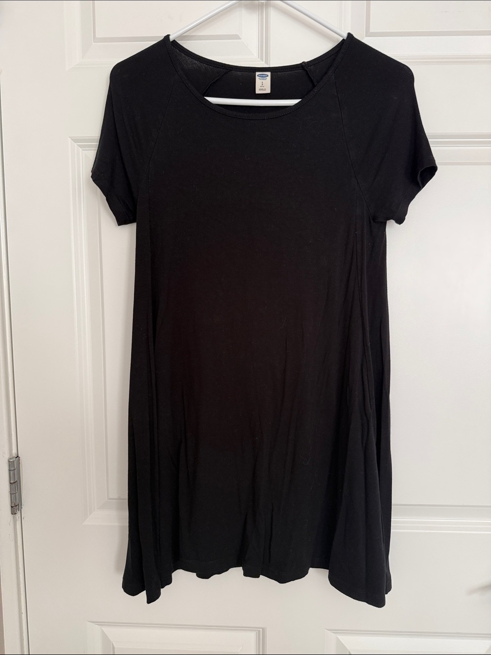 Old Navy Black Short-Sleeve T-Shirt Dress